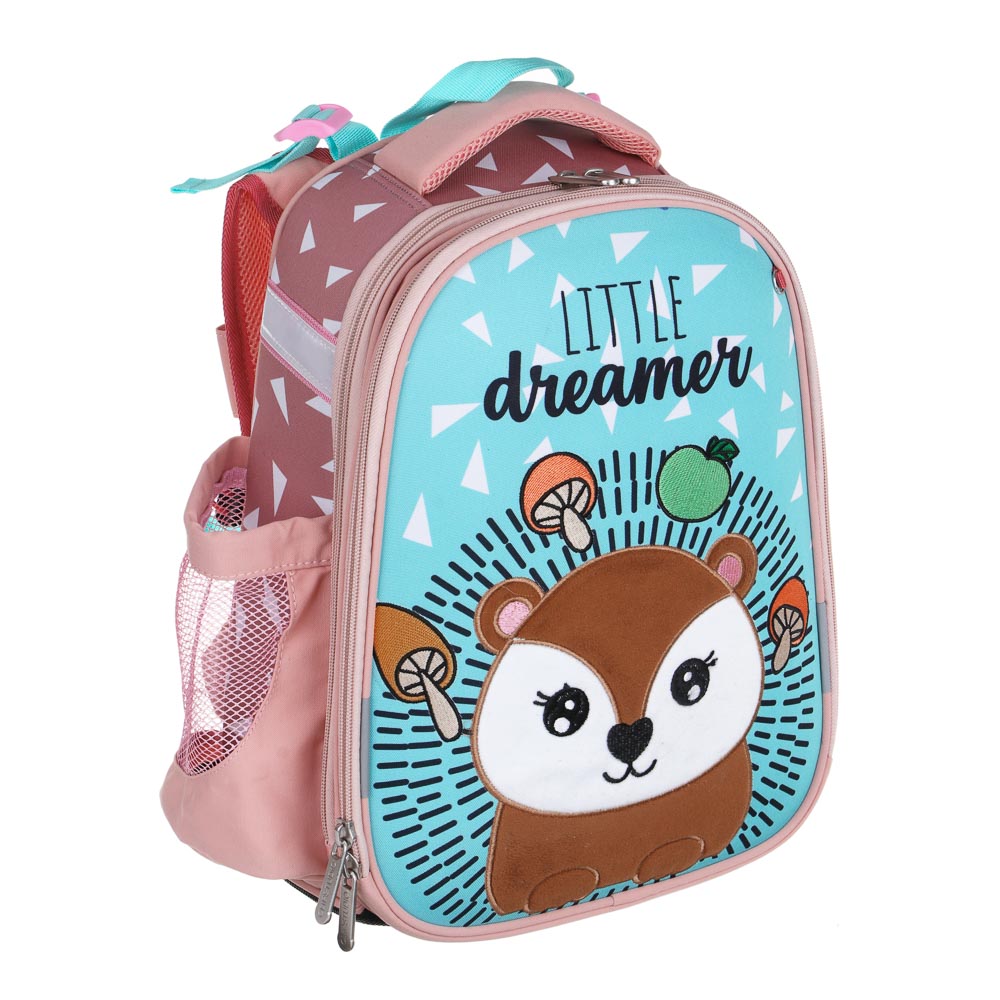 ЕЖИК Рюкзак шк.жесткий 38х28х15см, 2 отд., 2 карм., эргономичная спинка, лямки с рег.по росту, ПЭ, арт.№ 254-802