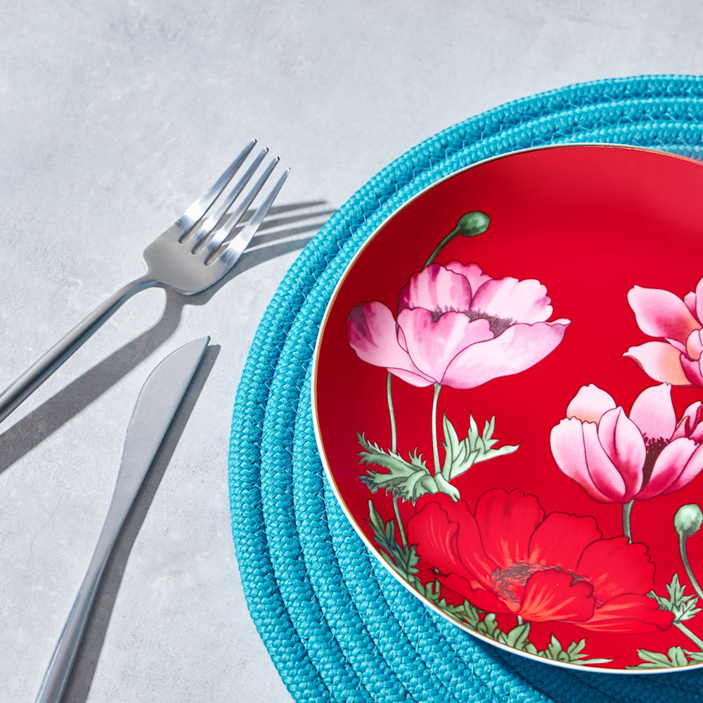 BY COLLECTION Карибы коралл Набор тарелок 2 пр., 19см, костяной фарфор, арт.№ 802-020