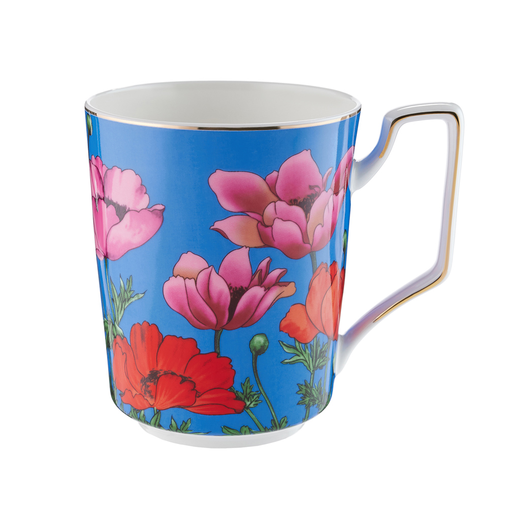 BY COLLECTION Карибы бирюза Кружка 450мл, костяной фарфор, арт.№ 802-028