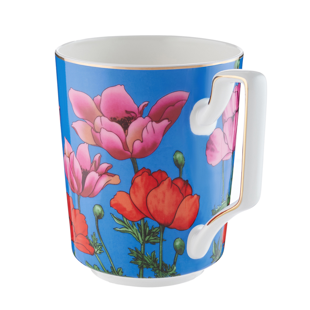 BY COLLECTION Карибы бирюза Кружка 450мл, костяной фарфор, арт.№ 802-028