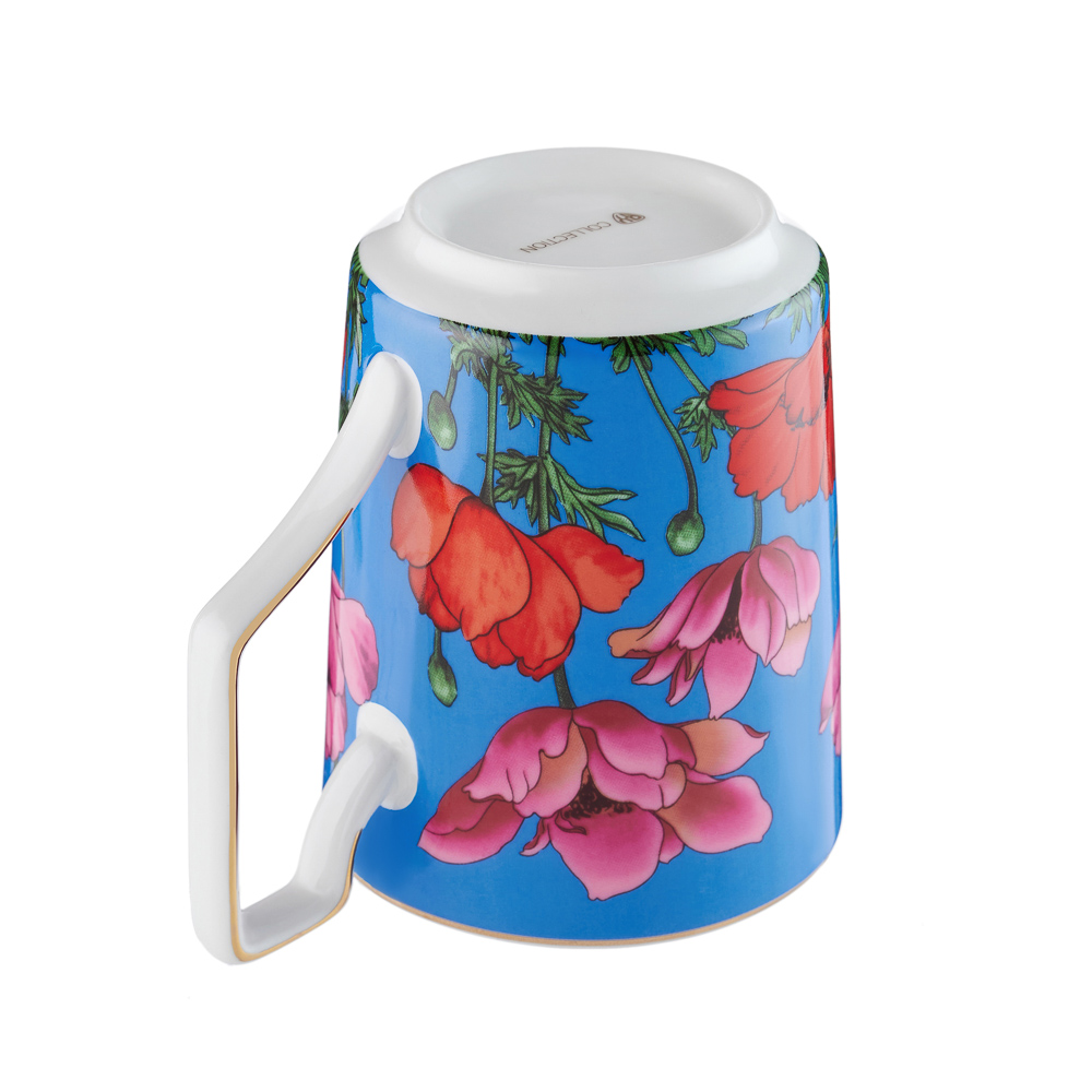 BY COLLECTION Карибы бирюза Кружка 450мл, костяной фарфор, арт.№ 802-028