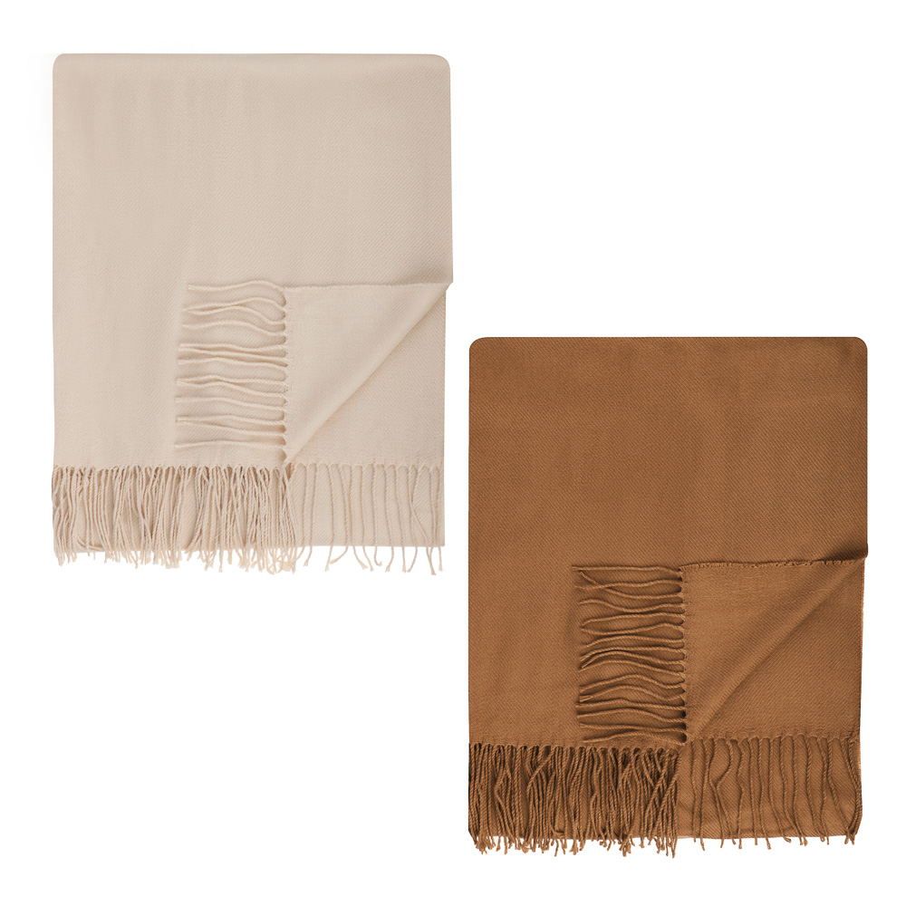 PROVANCE Плед легкий с кисточками 130х170см, 100% акрил, 2 цвета, арт.№ 486-085