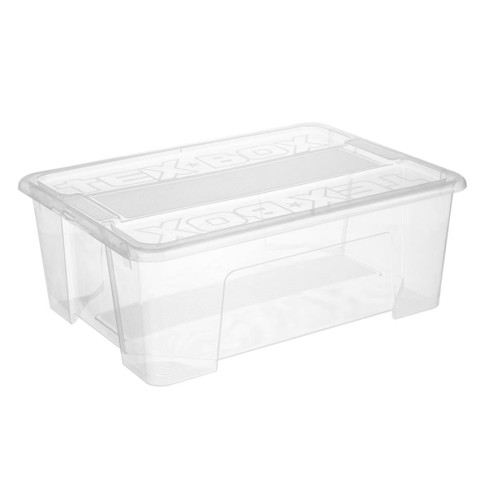 Контейнер для хранения с крышкой Tex, 38х28х14см, 10л, прозрачн., арт.№ 457-673