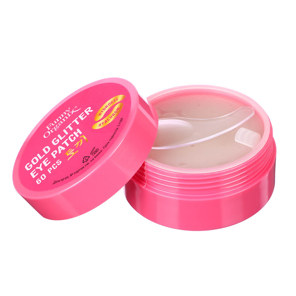 Патчи гидрогелевые для кожи вокруг глаз FUNNY ORGANIX гиалуроновые/коллагеновые, п/б, 90 г, арт.№ 978-079