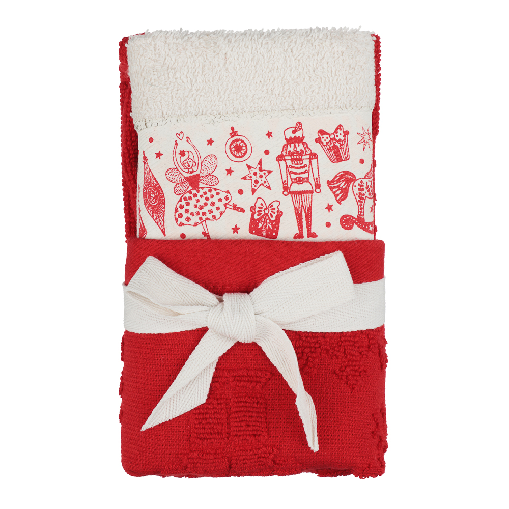 PROVANCE Щелкунчик Комплект махровых полотенец 2шт, 30х50см, 100% хлопок, 2 дизайна, арт.№ 492-260