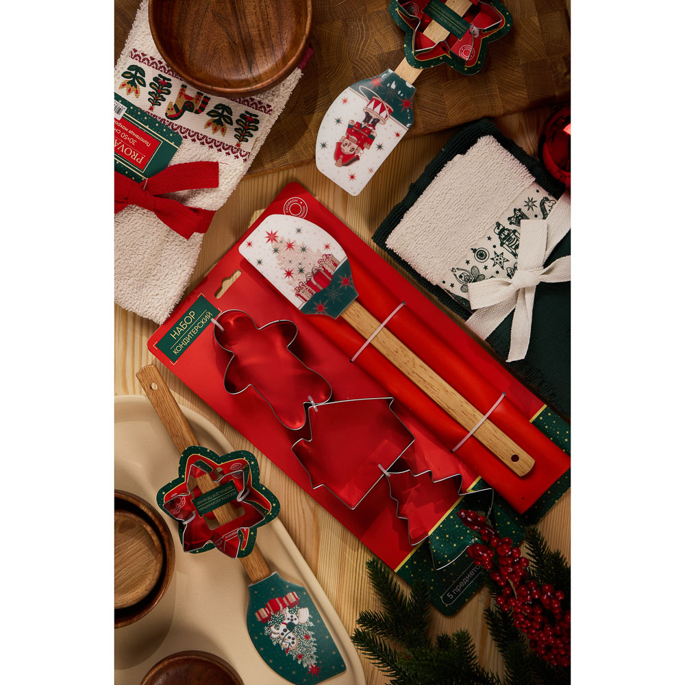 PROVANCE Щелкунчик Комплект махровых полотенец 2шт, 30х50см, 100% хлопок, 2 дизайна, арт.№ 492-260