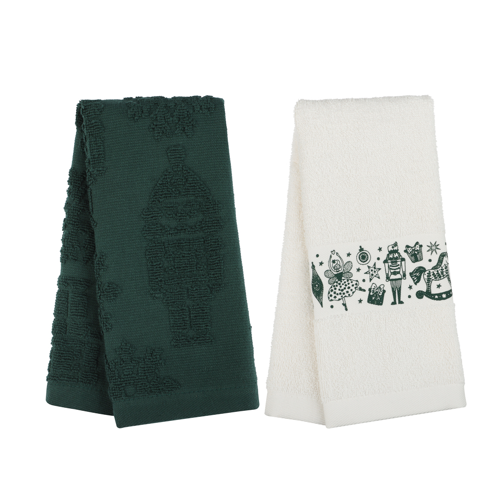 PROVANCE Щелкунчик Комплект махровых полотенец 2шт, 30х50см, 100% хлопок, 2 дизайна, арт.№ 492-260