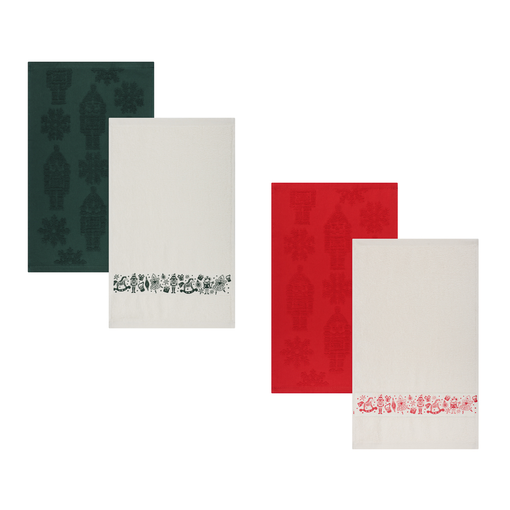 PROVANCE Щелкунчик Комплект махровых полотенец 2шт, 30х50см, 100% хлопок, 2 дизайна, арт.№ 492-260