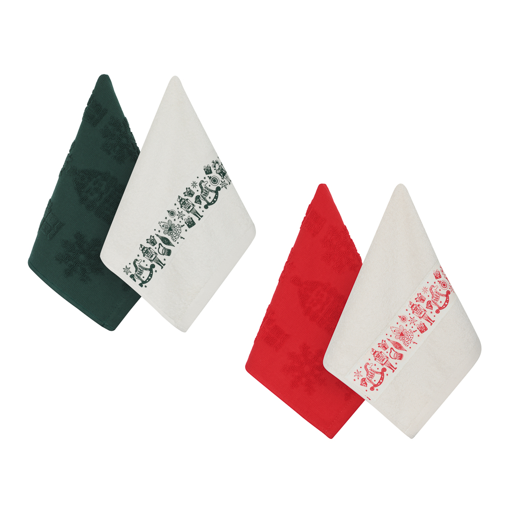 PROVANCE Щелкунчик Комплект махровых полотенец 2шт, 30х50см, 100% хлопок, 2 дизайна, арт.№ 492-260