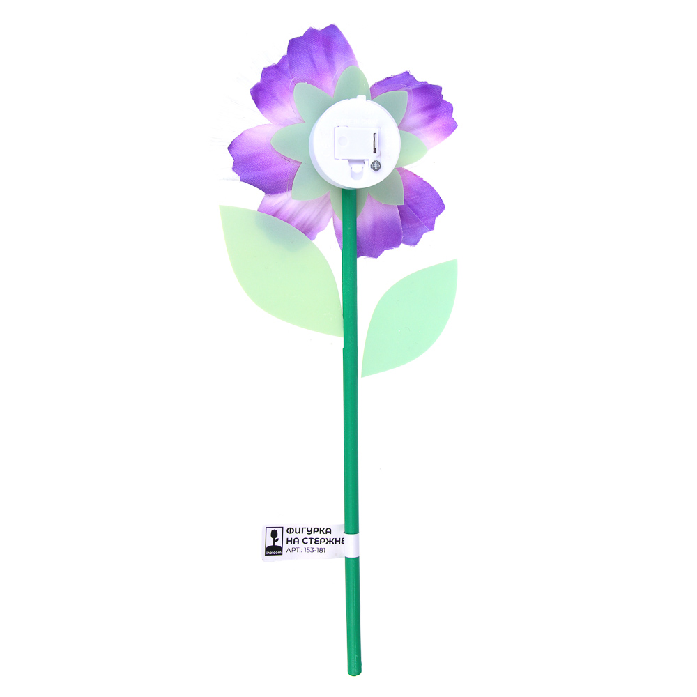 INBLOOM Фигурка на стержне Космея, 1LED, 1 реж., 11х28х3см, PS, PMMA, PVC, PP, 3xLR44, арт.№ 153-181