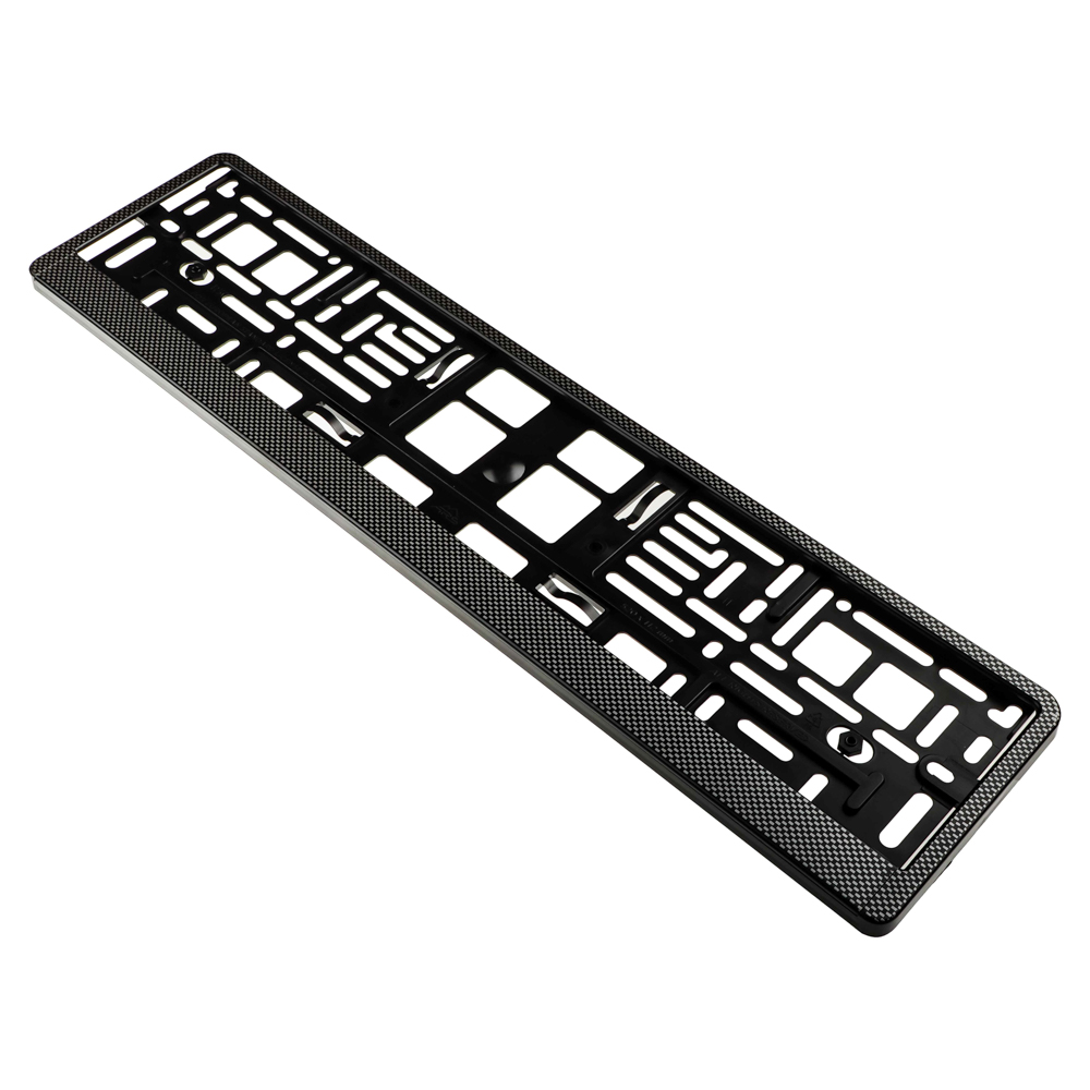 ЕРМАК / NG Рамка автомобильного номера, пластик, тиснение карбон темный, 52,7х13,3 см, арт.№ 776-061