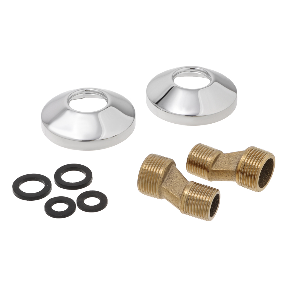 RAIN Смеситель для ванны Кварц, круглый излив 40см, керам. кран-буксы 1/2, душ. набор, латунь, хром, арт.№ 561-262