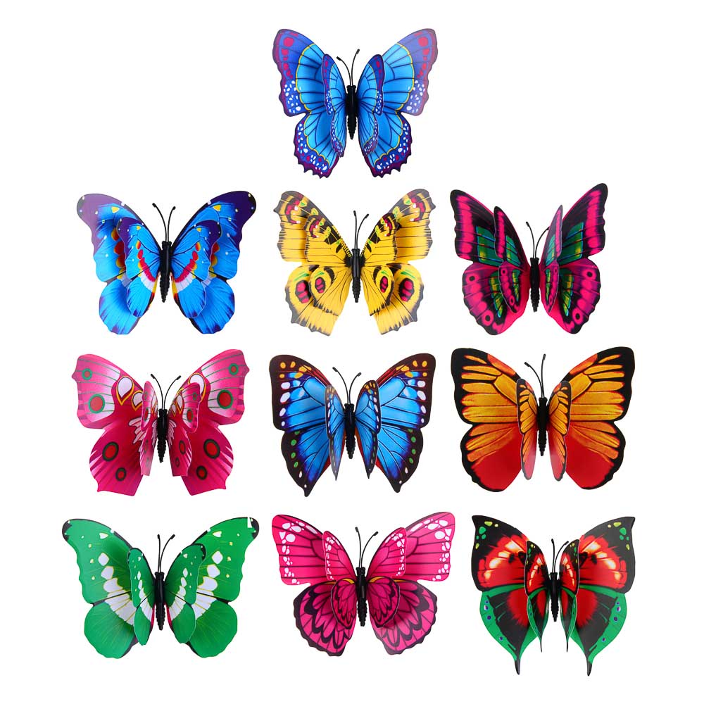 Фигурка на стержне "Бабочка" тм INBLOOM, 7х10х25см, ПВХ, металл, арт.№ 153-075