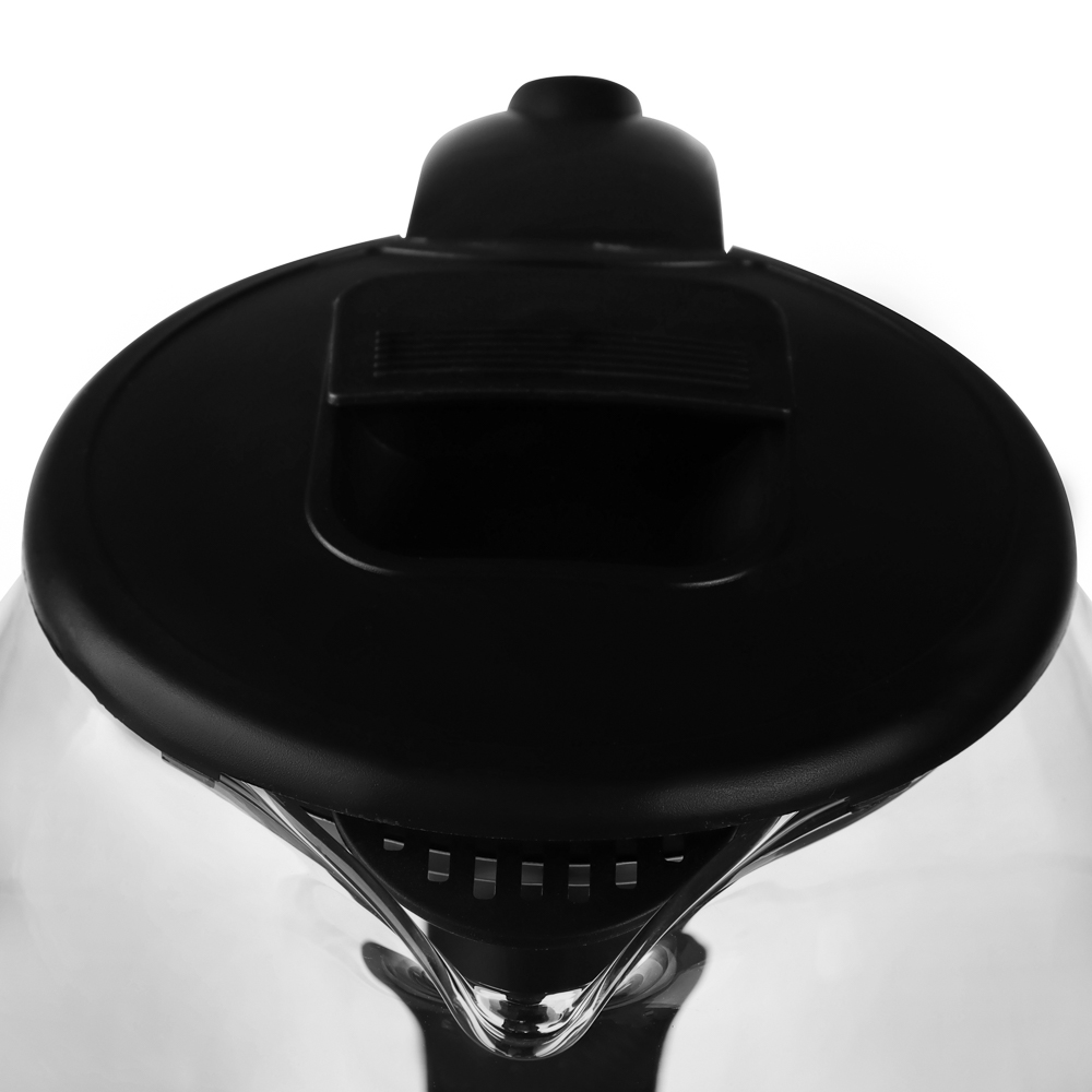 Чайник электрический, 1,8 л, 1500 Вт, стекло, черный (с индикатором включения), арт.№ 291-145