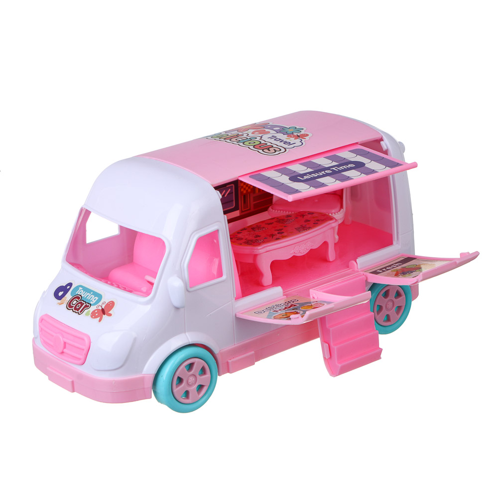 ИГРОЛЕНД Игровой набор мебели для кукол, с домом на колесах, ABS, PP, 49,3х16,5х24,8 см, арт.№ 278-135