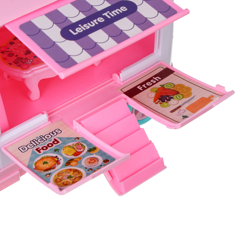 ИГРОЛЕНД Игровой набор мебели для кукол, с домом на колесах, ABS, PP, 49,3х16,5х24,8 см, арт.№ 278-135