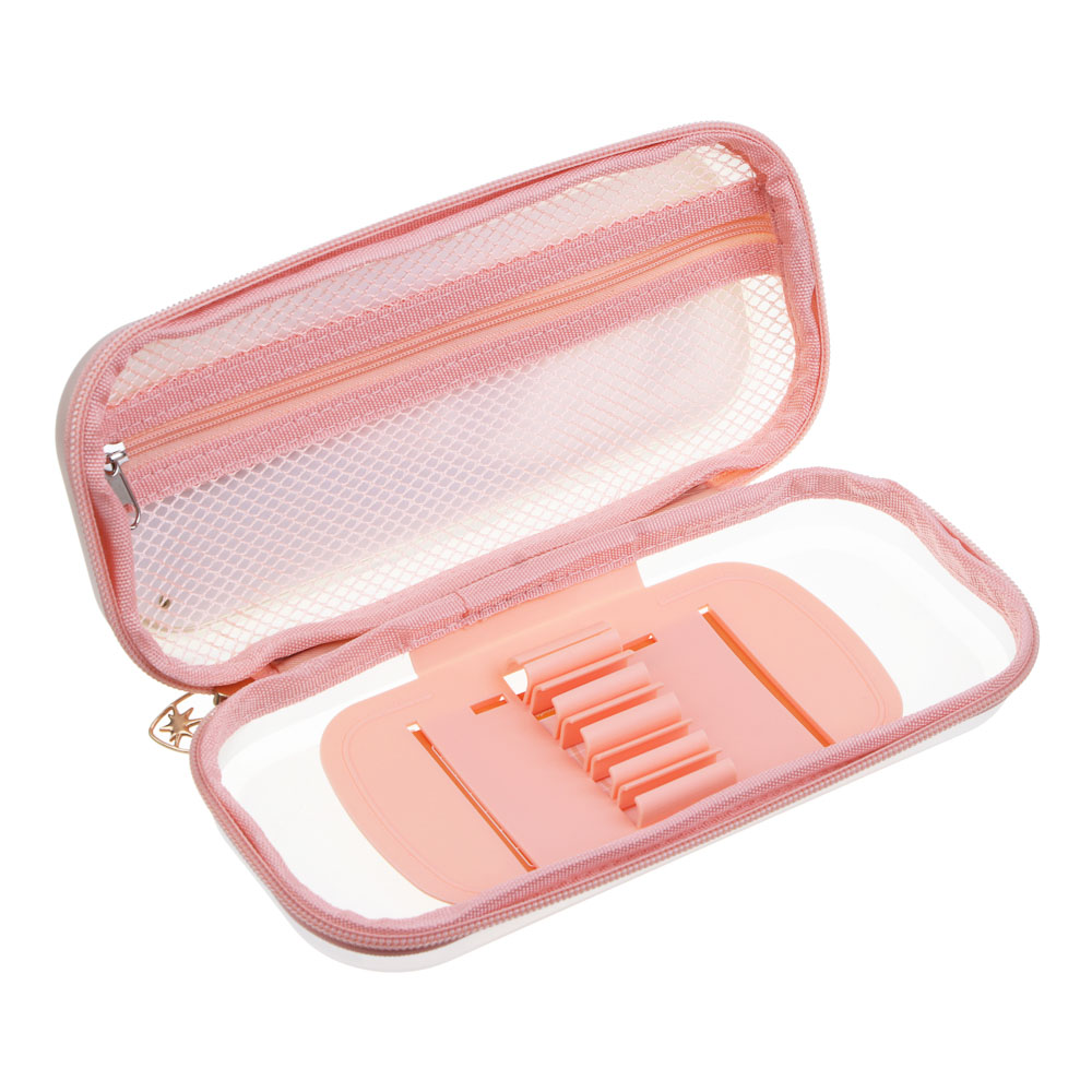 Пенал школьный каркасный 22х10х4,5 см, 1 отделение, откидная ланка, блестки в геле, "Заря джуниор" BY Русские Супергерои, арт.№ 583-005