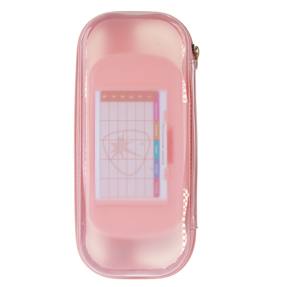 Пенал школьный каркасный 22х10х4,5 см, 1 отделение, откидная ланка, блестки в геле, "Заря джуниор" BY Русские Супергерои, арт.№ 583-005