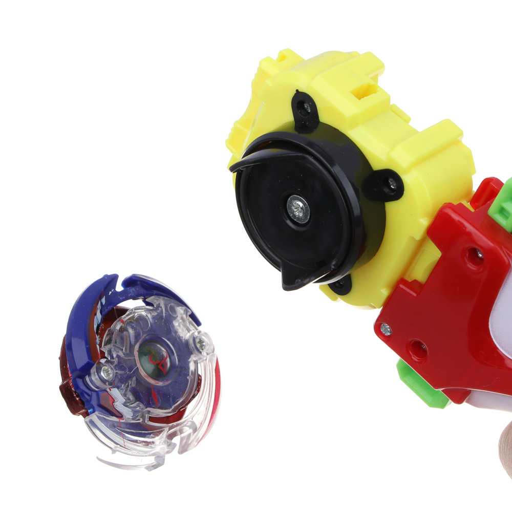 ИГРОЛЕНД Набор боевых волчков со стартером, 6 пр., ABS, металл, 19х16х4,7см, 12 дизайнов, арт.№ 214-023