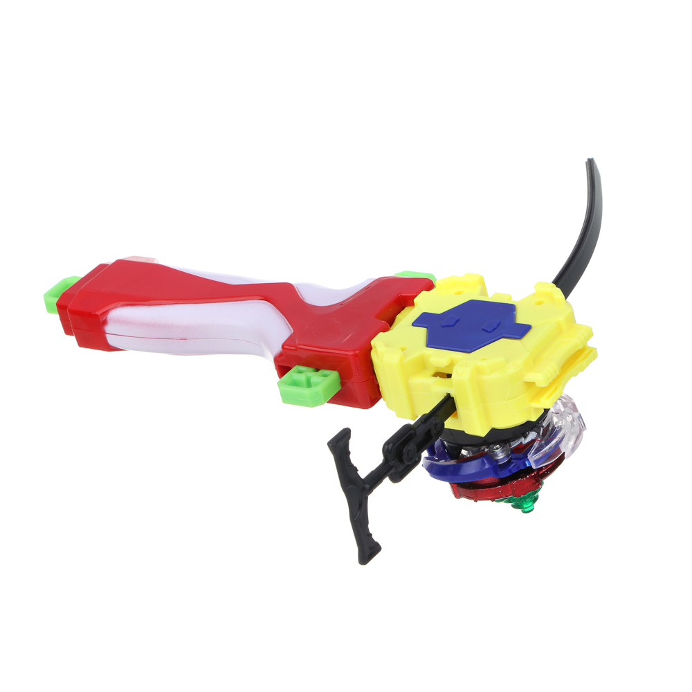 ИГРОЛЕНД Набор боевых волчков со стартером, 6 пр., ABS, металл, 19х16х4,7см, 12 дизайнов, арт.№ 214-023