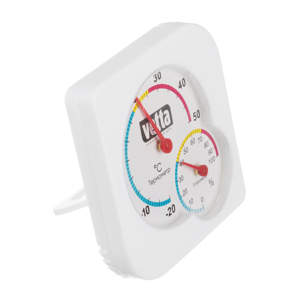 Термометр мини тм VETTA, измерение влажности воздуха, 7,5x7,5см, пластик, арт.№ 473-052