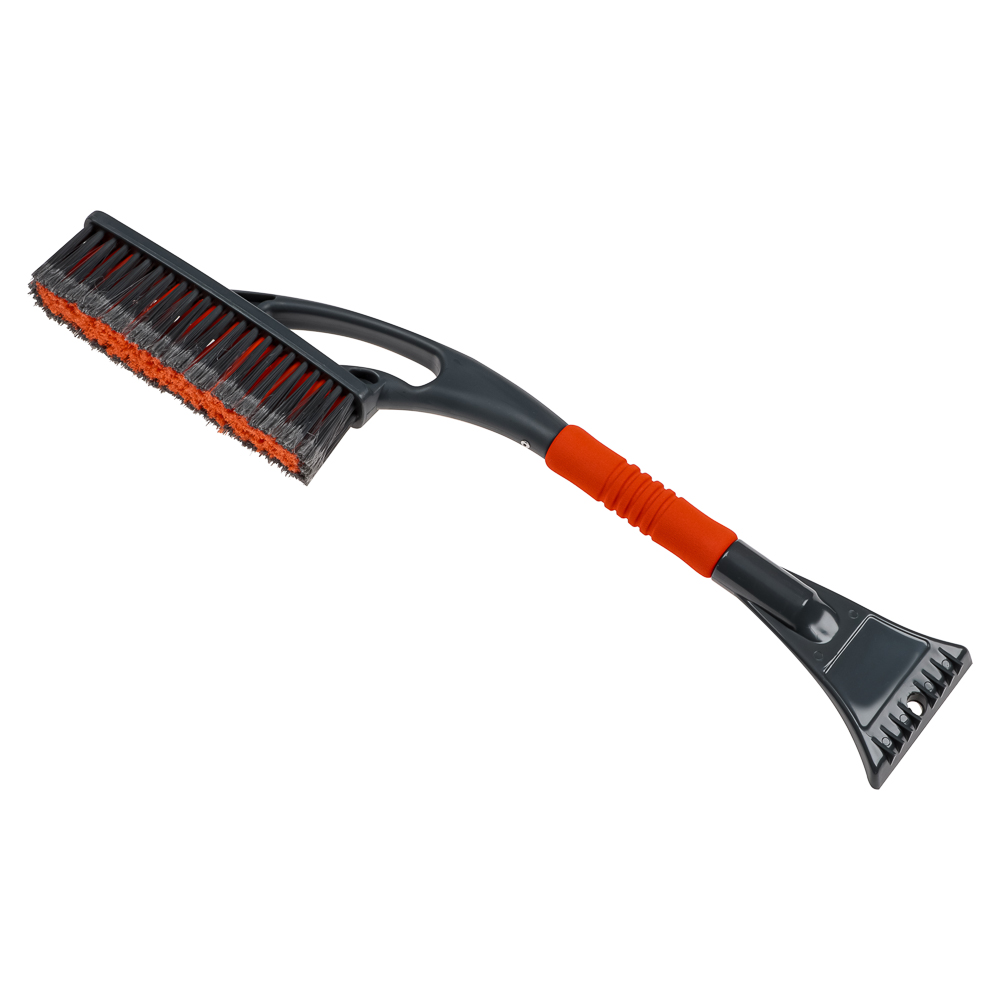 ЕРМАК Щетка для уборки снега с распушенной щетиной+скребок, 59x10см, арт.№ 775-116