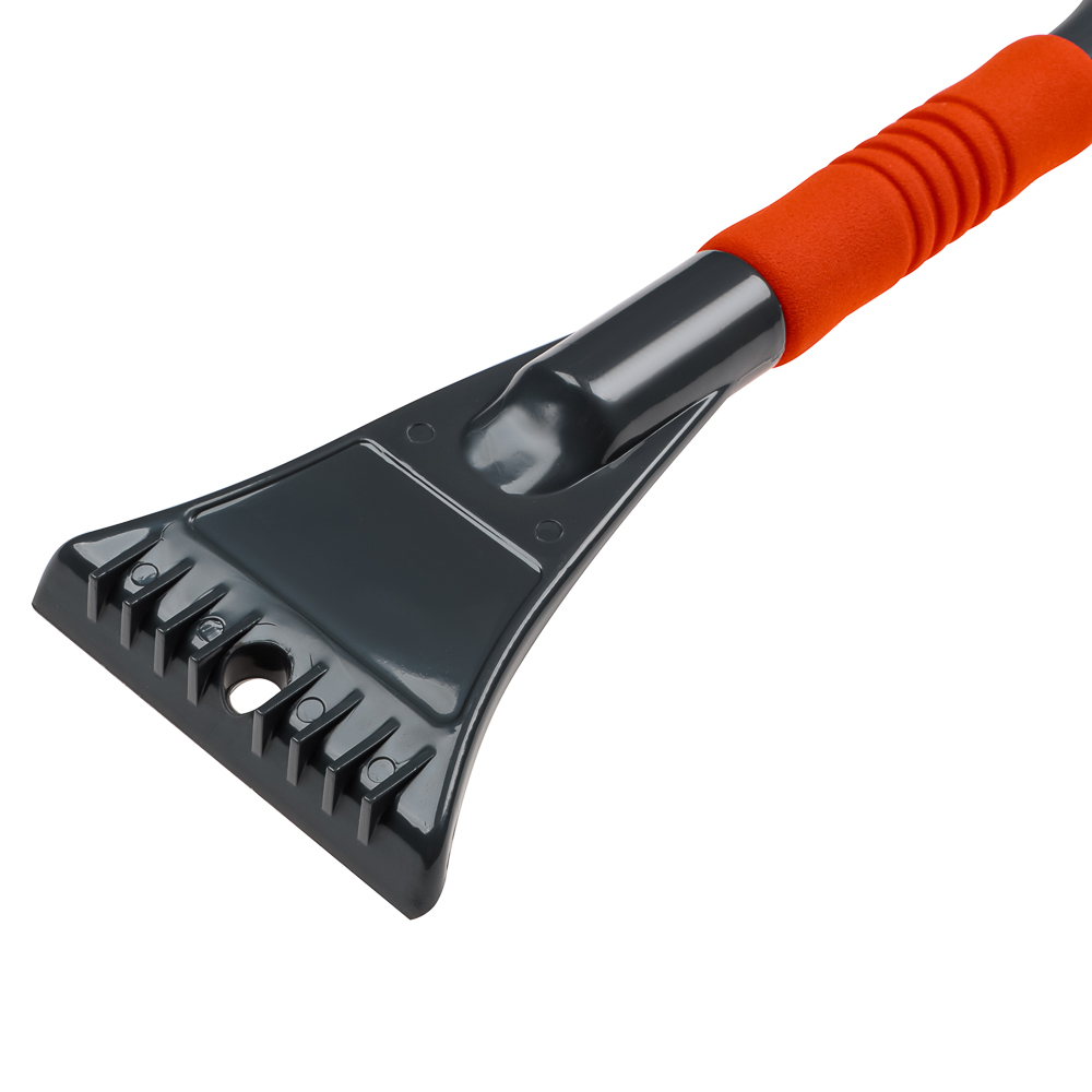 ЕРМАК Щетка для уборки снега с распушенной щетиной+скребок, 59x10см, арт.№ 775-116