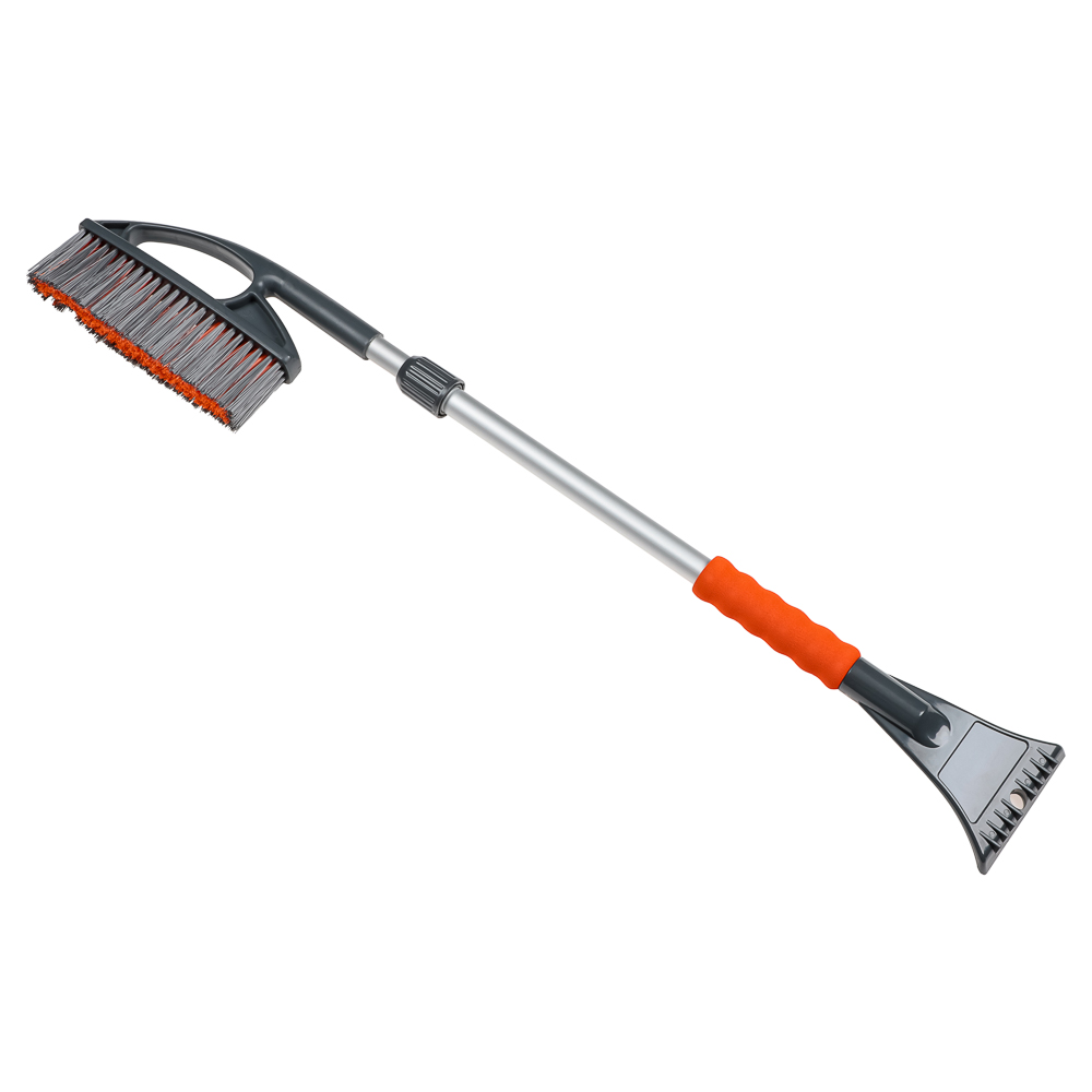 ЕРМАК Щетка для уборки снега+скребок, 79-112см, арт.№ 775-135