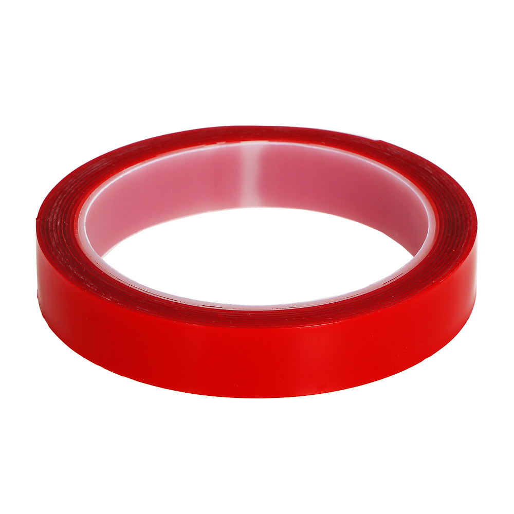 Клейкая лента двусторонняя, сверхпрочная, невидимая, тм ЕРМАК, 19мм x 3м x 1мм, арт.№ 472-041