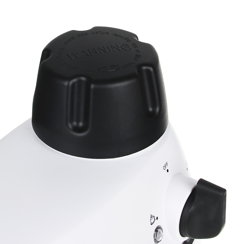 LEBEN Кофеварка рожкового типа, давление 3,5 Бар., стеклянная колба, корпус  пластик, отделка нерж, арт.№ 286-035