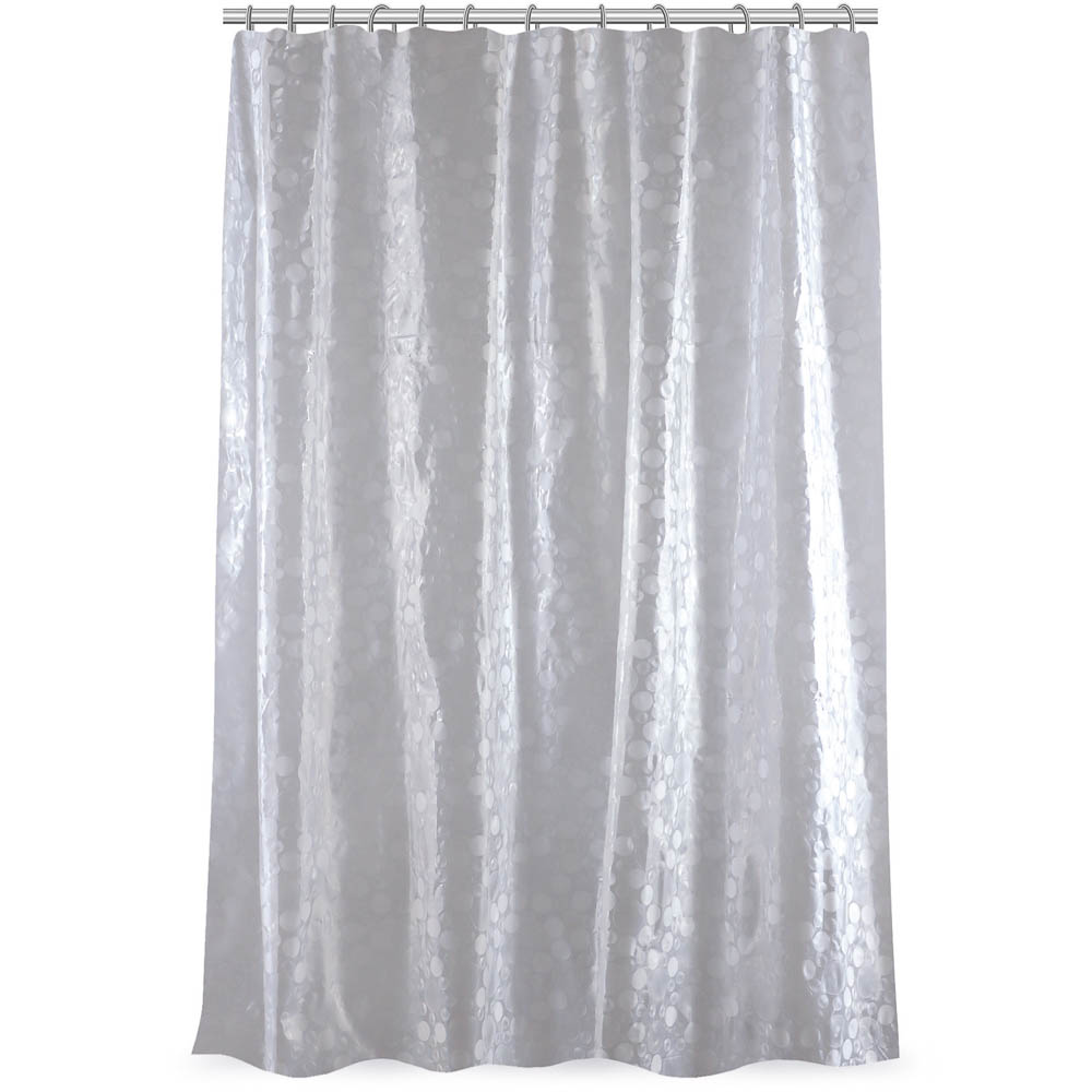 Штора для ванной 3D геометрия 180х180см (12 колец), ПЕВА, пузыри, арт.№ 461-677