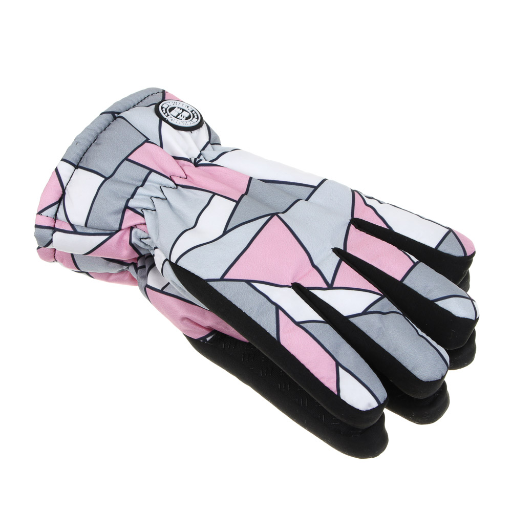 BY Русские Супергерои Перчатки подростковые утепленные с эмблемой, р.16, розовый, СЗМП24-10, арт.№ 363-386