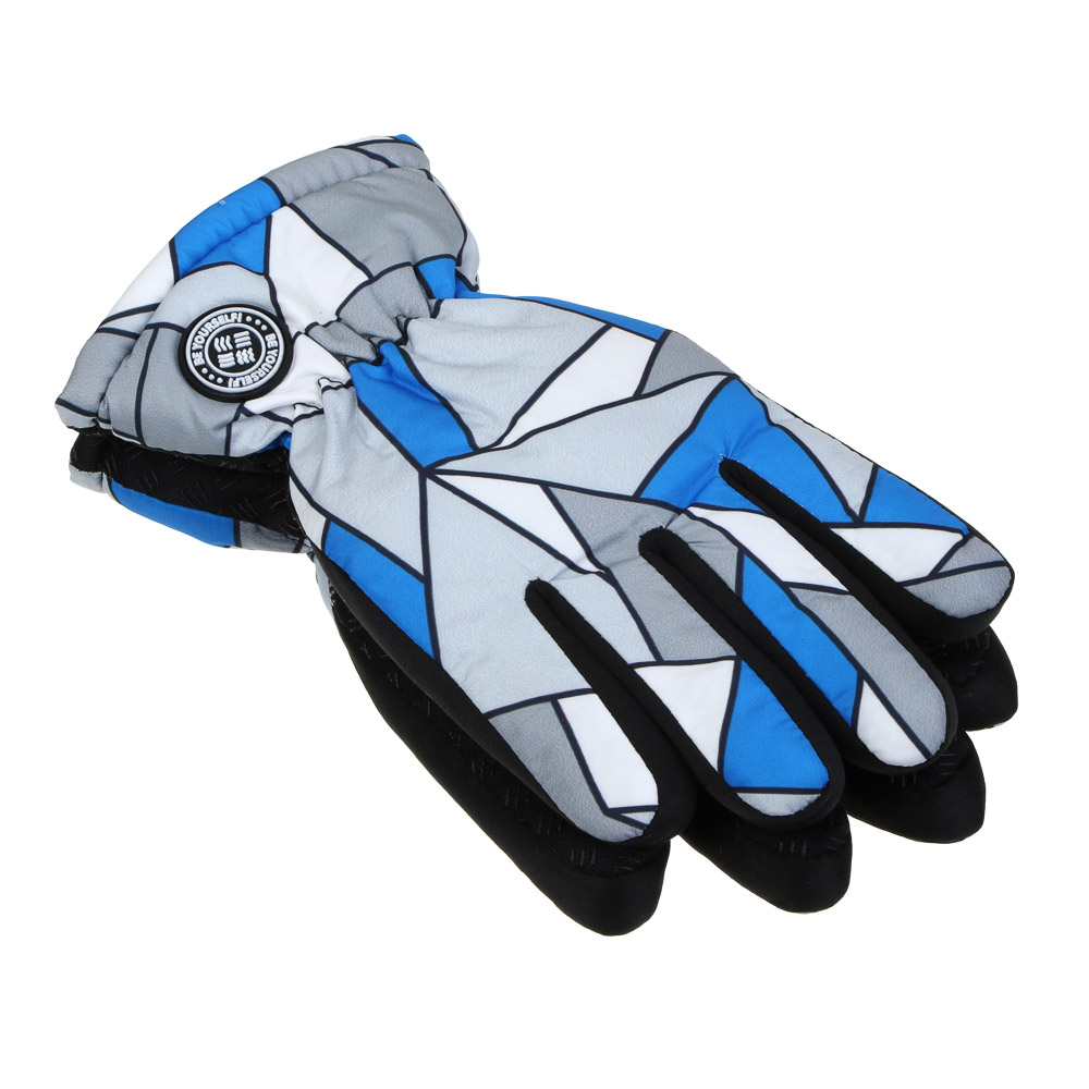 BY Русские Супергерои Перчатки подростковые утепленные с эмблемой, р.16, синий, СЗМП24-11, арт.№ 363-387