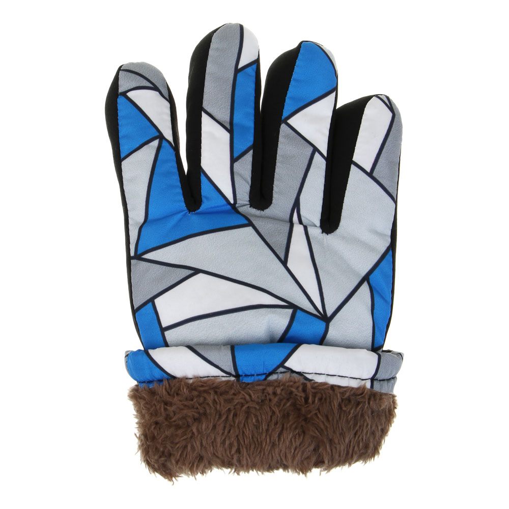 BY Русские Супергерои Перчатки подростковые утепленные с эмблемой, р.16, синий, СЗМП24-11, арт.№ 363-387