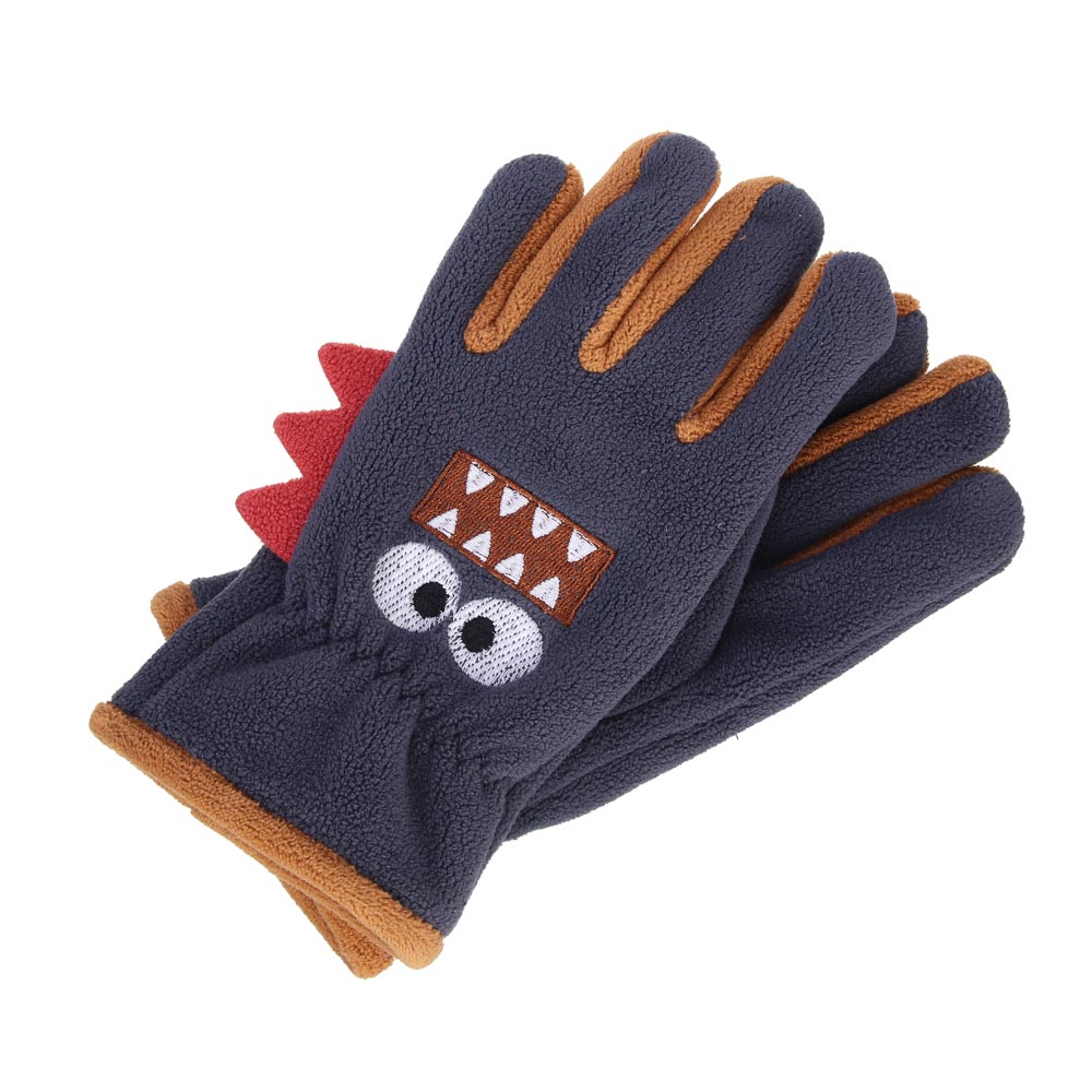 GALANTE Перчатки детские флис с аппликацией монстрик, р.14, 3 цвета, СЗПВ24-27, арт.№ 363-388