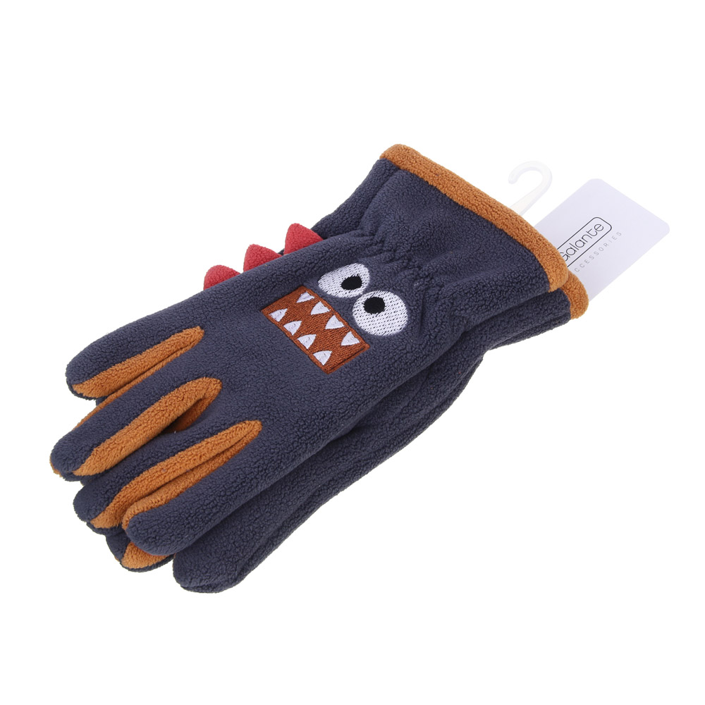 GALANTE Перчатки детские флис с аппликацией монстрик, р.14, 3 цвета, СЗПВ24-27, арт.№ 363-388