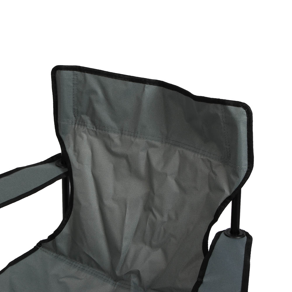 Кресло складное тм РУССО ТУРИСТО, с подлокотниками, подстаканником, до 120кг, 50х50х80см,сталь d16мм, арт.№ 121-010