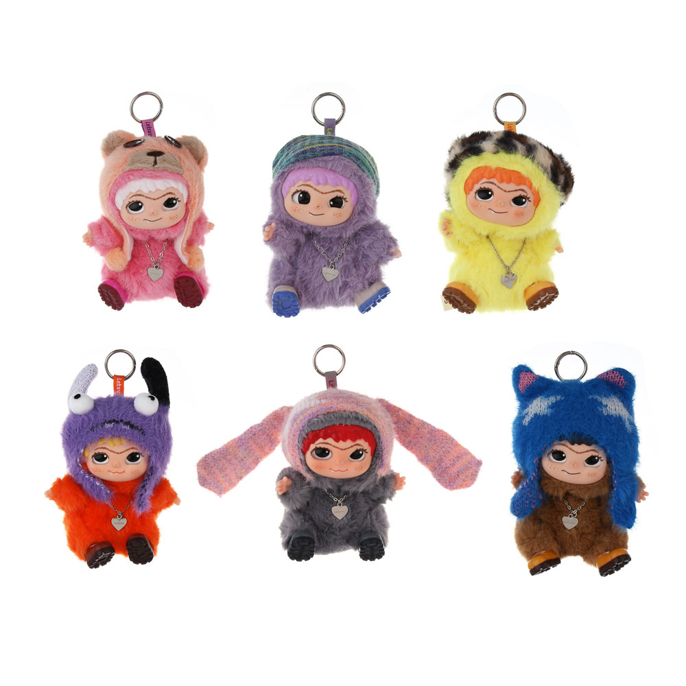 Игрушка мягкая "Смешнука" с подвесом, 16,5 см, PVC, полиэстер, металл, 6 видов, арт.№ 264-535