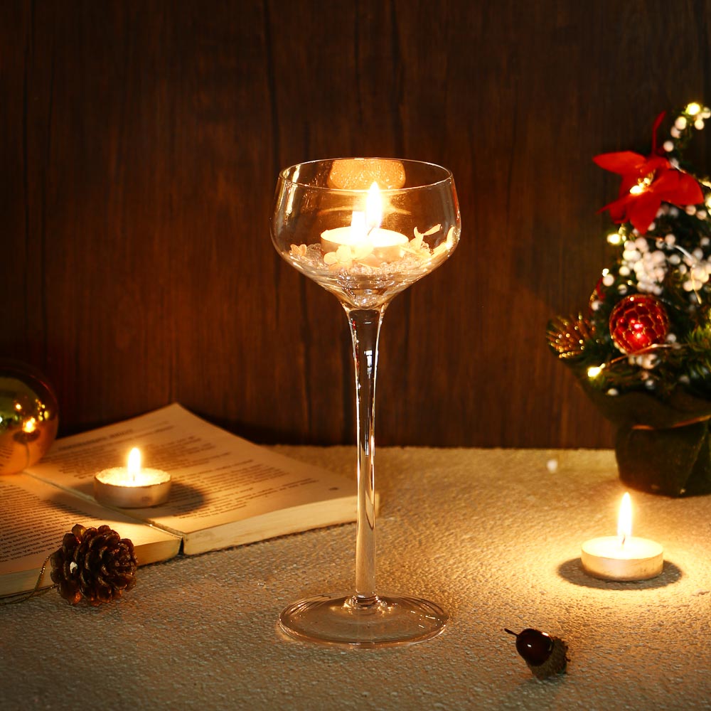 Набор из 3-х подсвечников, 20см, 23см, 26см, стекло, арт.74, арт.№ 477-219