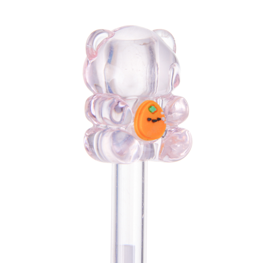 Ручка шариковая синяя, с наконечником в форме акрилового мишки, 4 дизайна, шоу-бокс, арт.№ 591-278