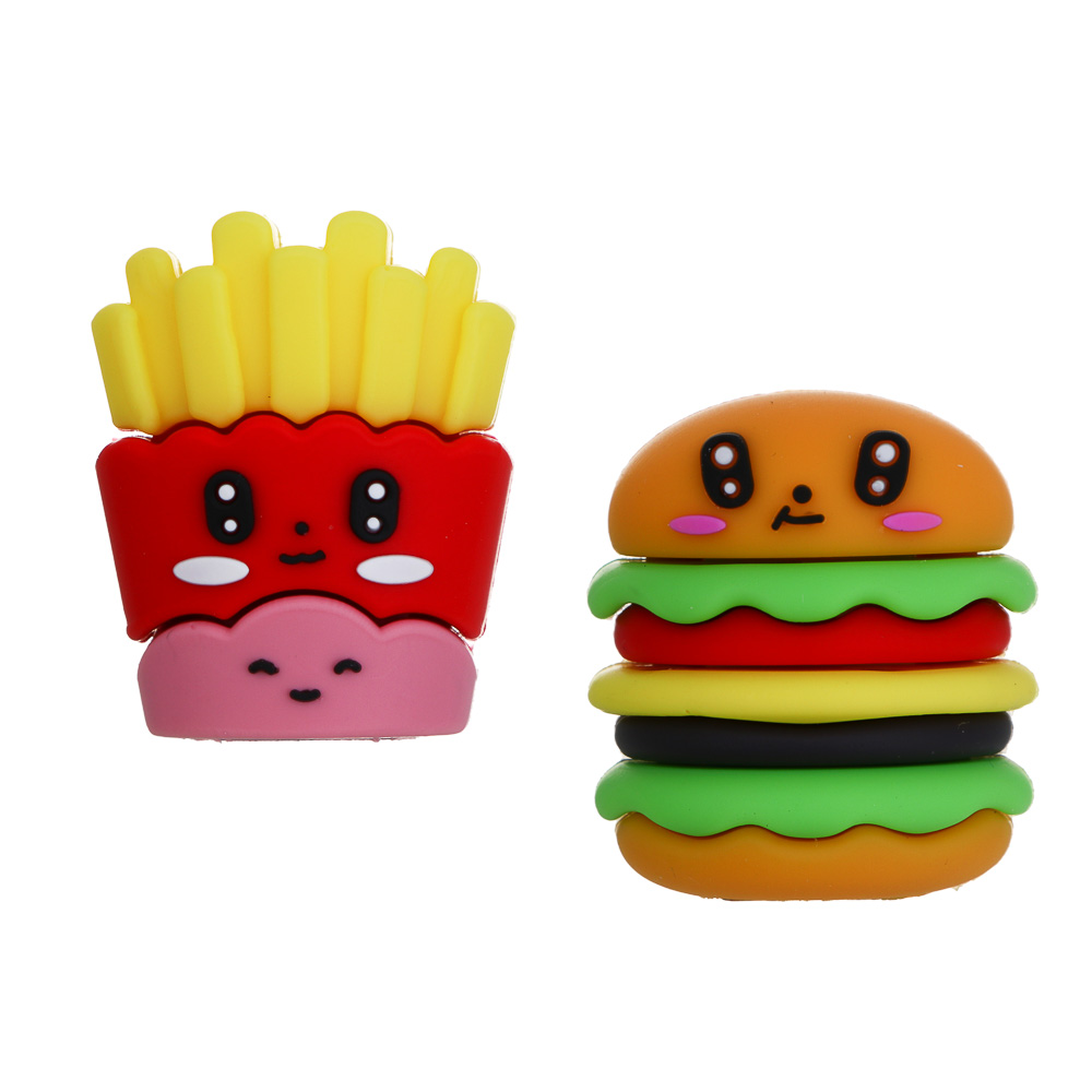 Точилка фигурная "Фаст-фуд", 3,5х3х3см, 1 отверстие, PVC, 2 дизайна, арт.№ 607-064