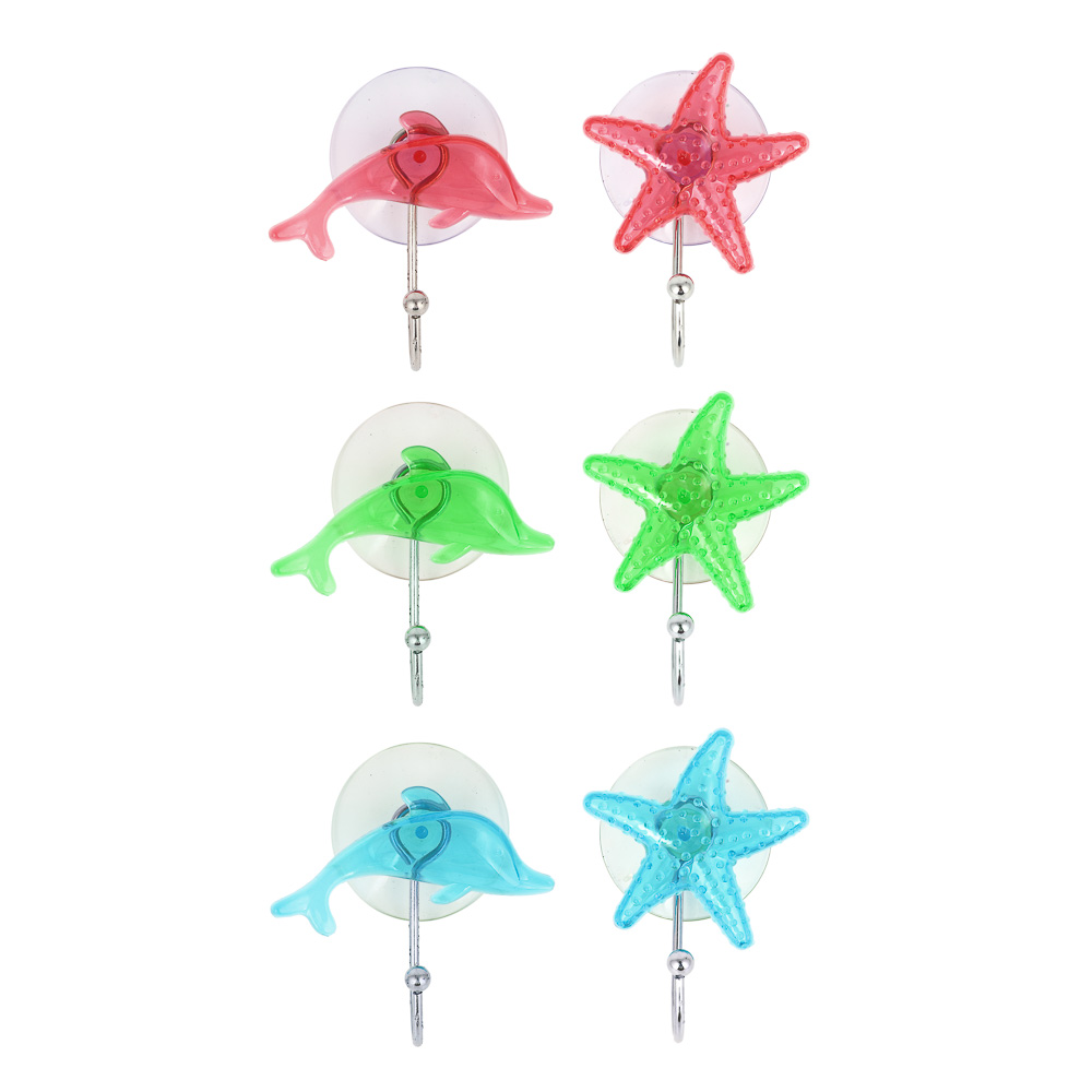 VETTA Крючок на присоске, металл, пластик,  2 дизайна, арт.№ 440-347