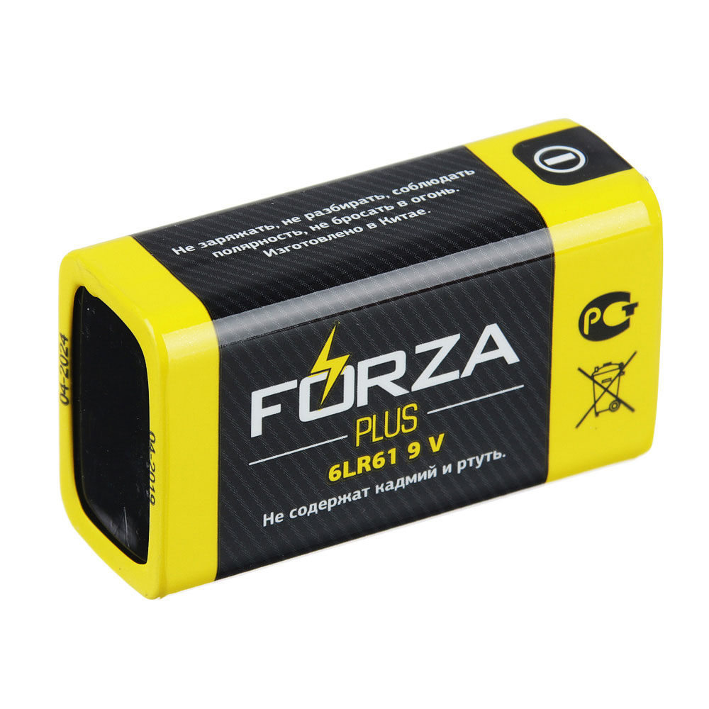 Батарейка КРОНА FORZA 1шт, "Alkaline" щелочная в блистере, арт.№ 917-008