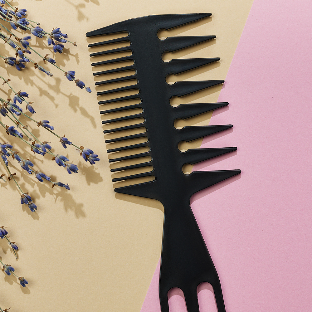 Набор профессиональных расчесок-гребней тм ЮНИLOOK, 10пр., пластик, черный, арт.№ 356-414