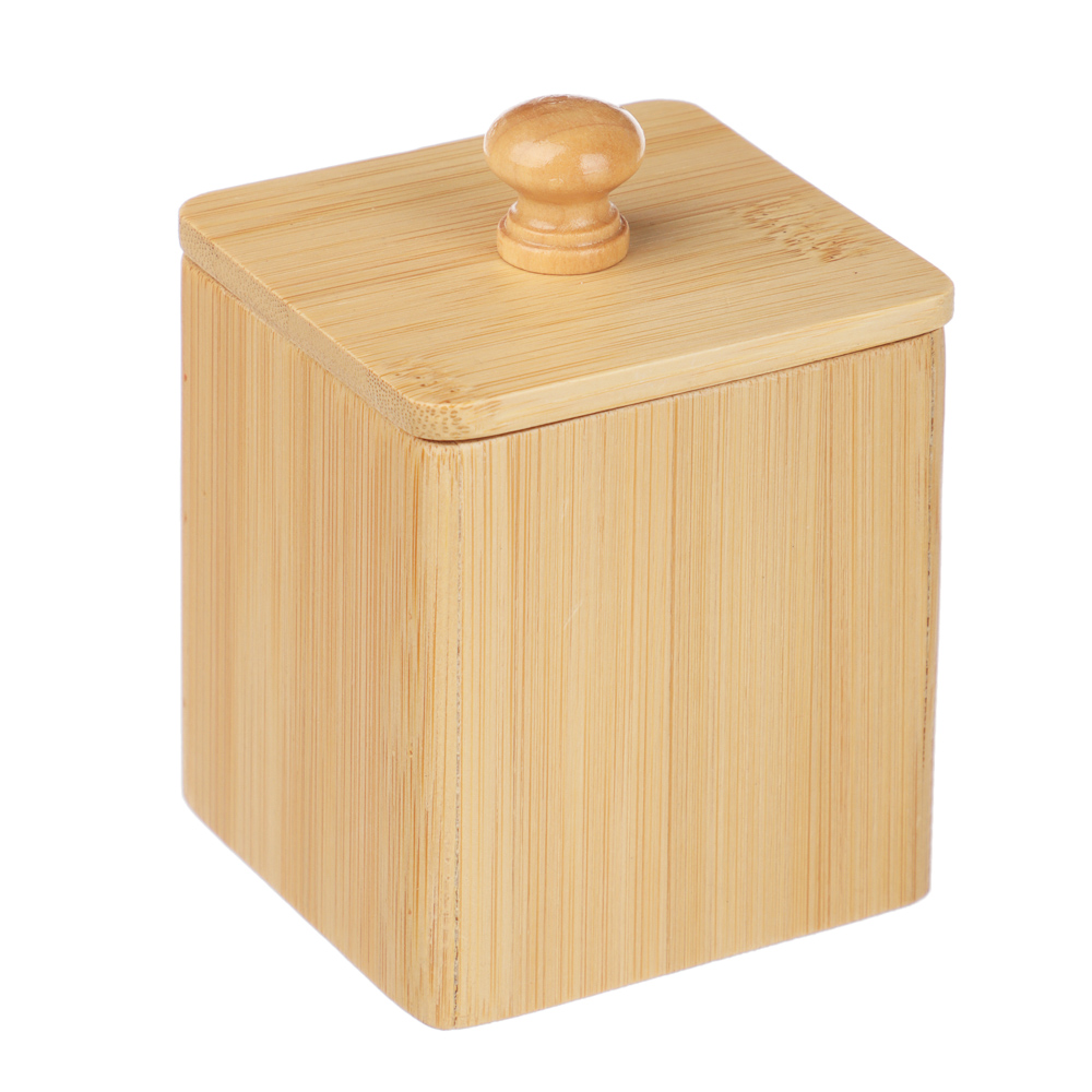 SATOSHI Набор банок для специй с крышками на подставке (7х7х10см – 4шт.), бамбук, арт.№ 883-545