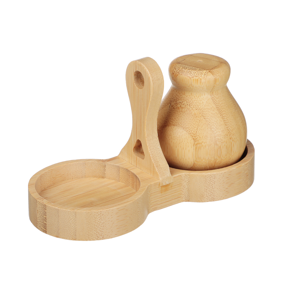 SATOSHI Набор для специй на подставке 3пр., бамбук, 15.8х7.3х9см, арт.№ 883-546