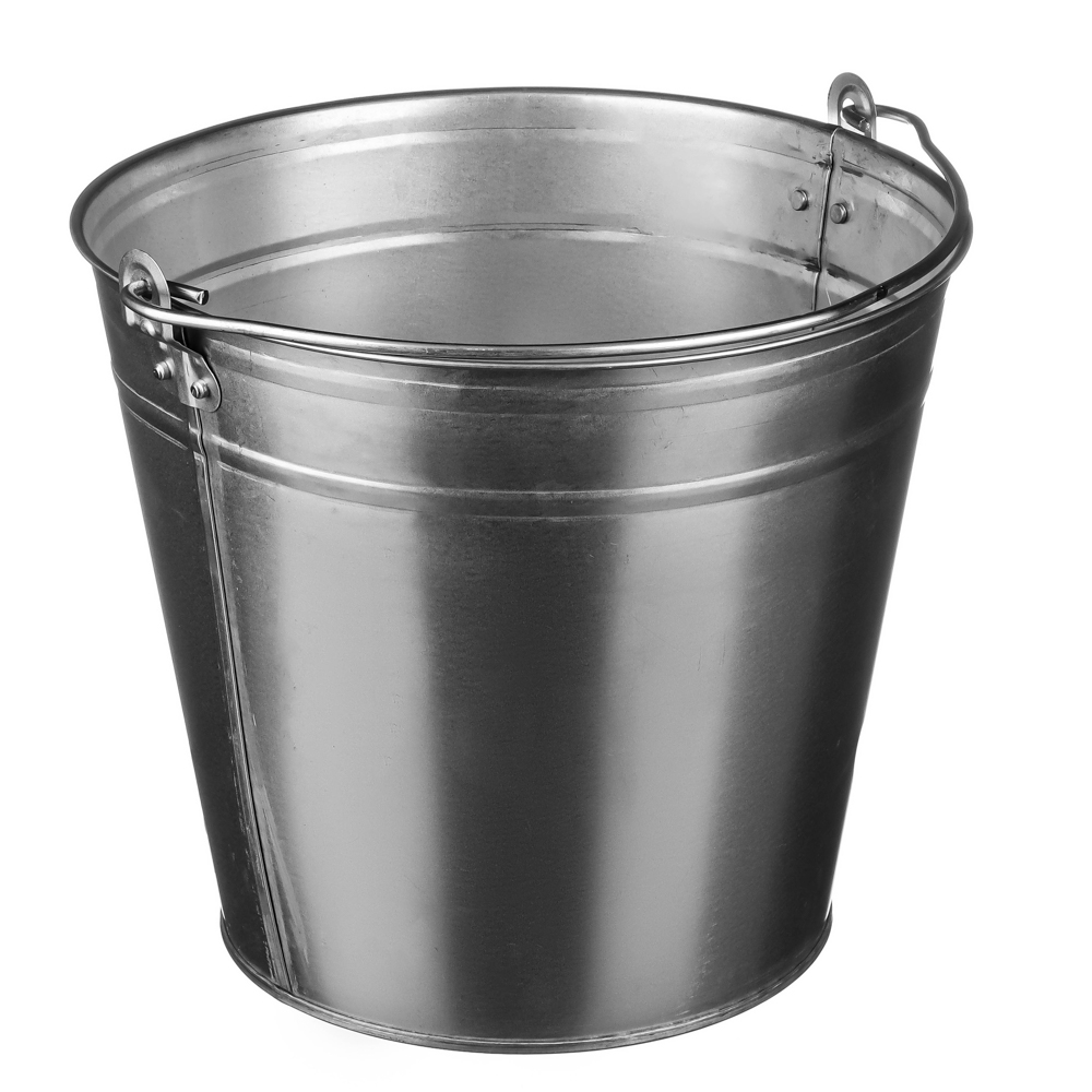 Ведро оцинкованное 12л хозяйственное, 0,4мм, арт.№ 408-146