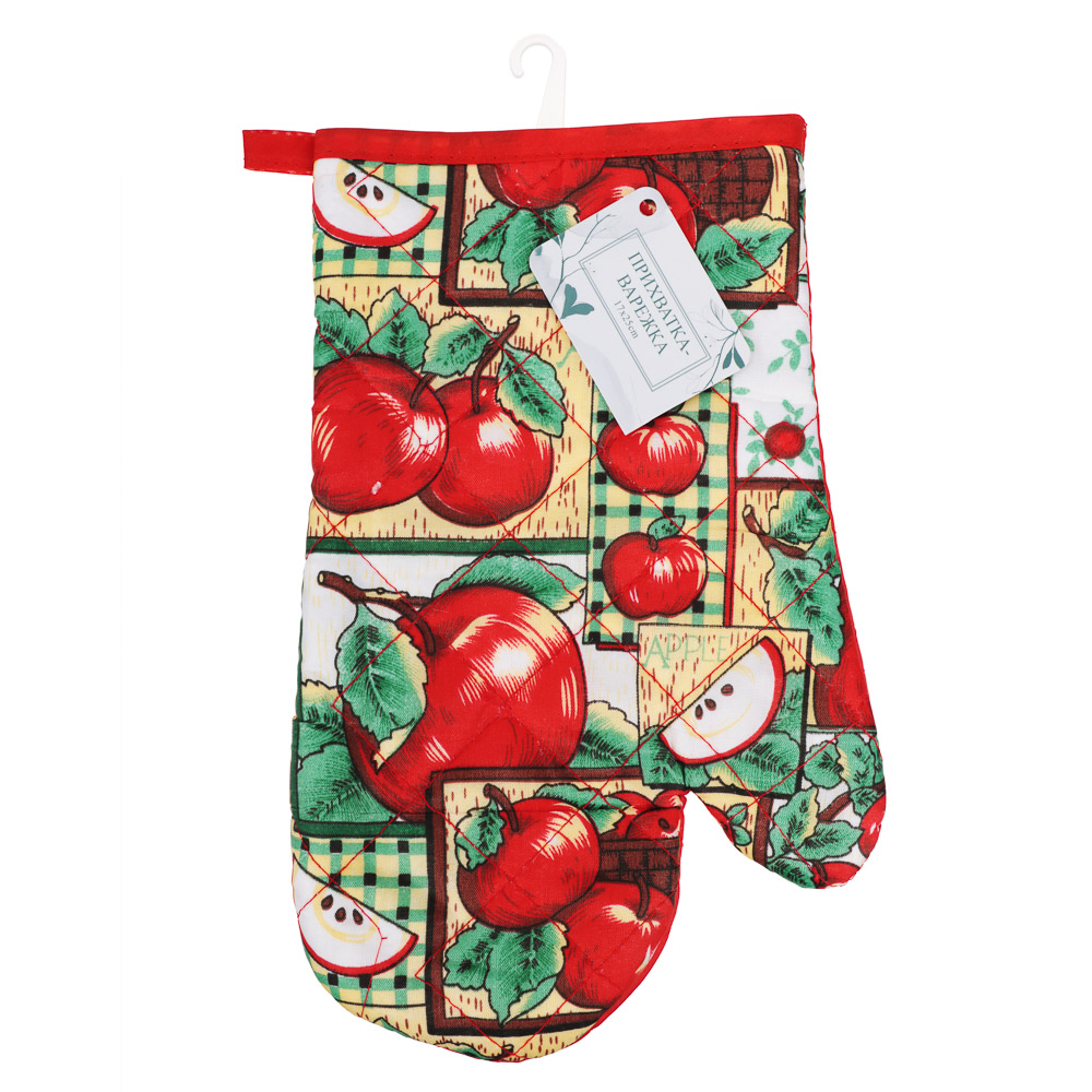 Прихватка-варежка, 100% полиэстер, 17х25см, 4 дизайна, арт.№ 493-094