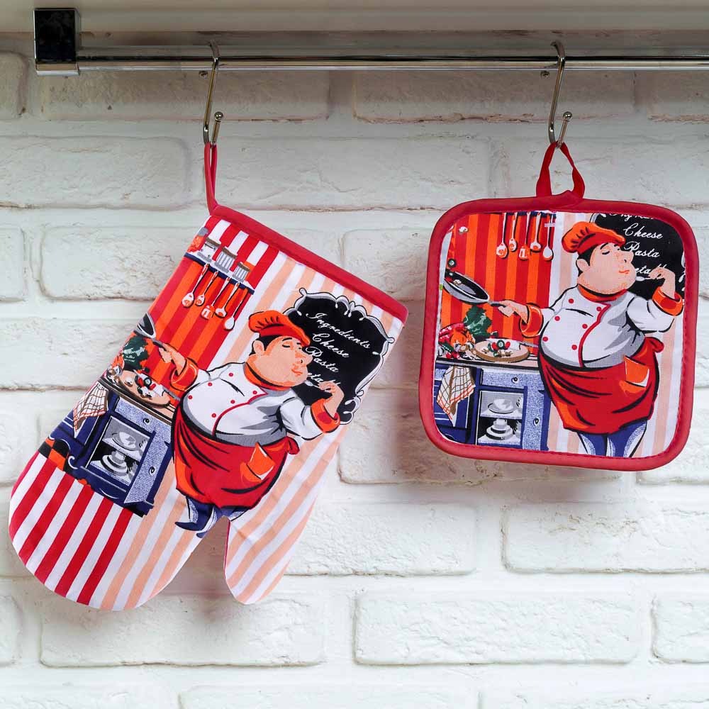 PROVANCE Ассорти Прихватка-варежка, полиэстер 27см, 3 дизайна, арт.№ 493-086