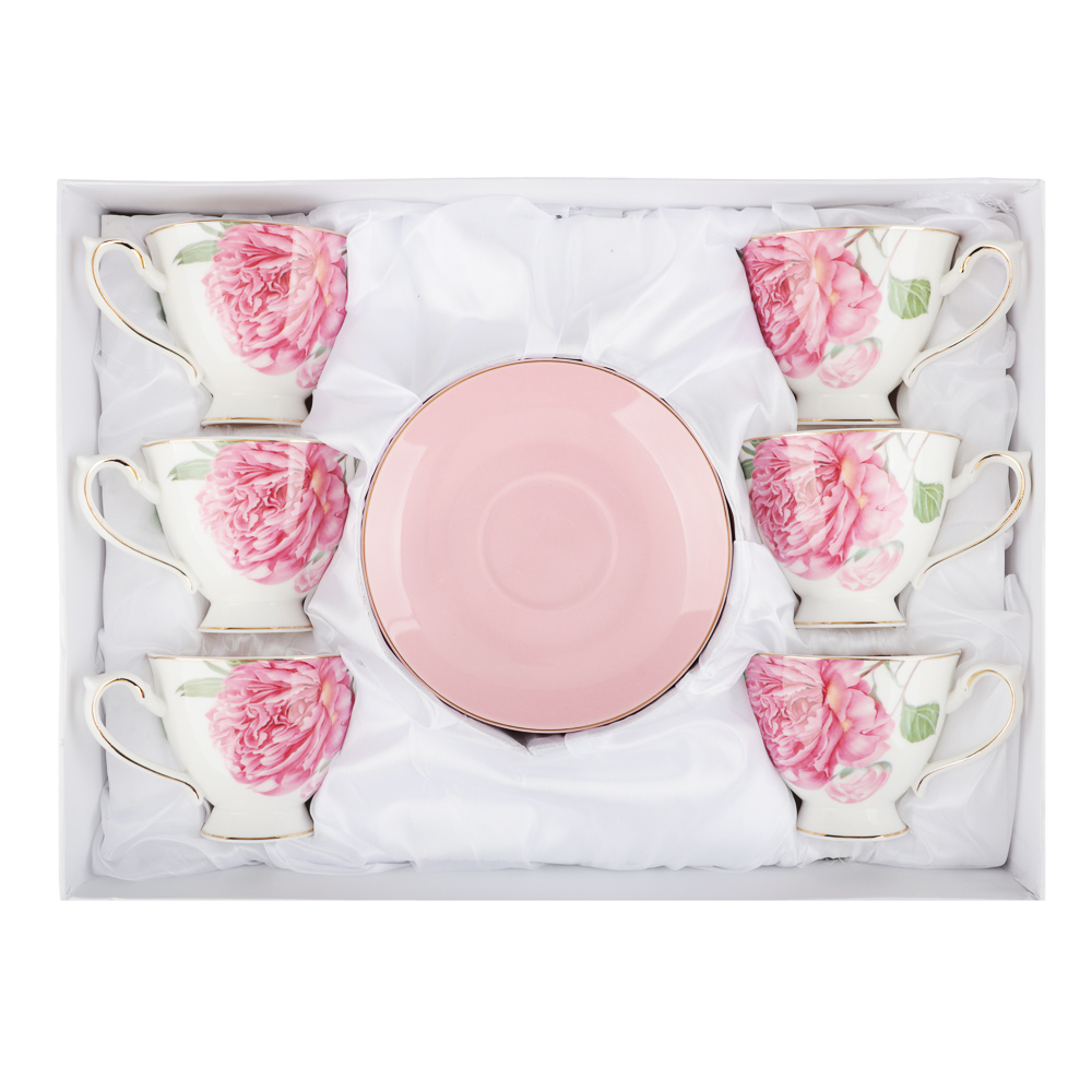 MILLIMI Розовый флэш Набор чайный 12 пр., 220мл, 14,5см, фарфор, арт.№ 802-507